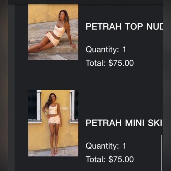 Outcast Sequin Halter Top and Skirt Set - Picture 3 of 3